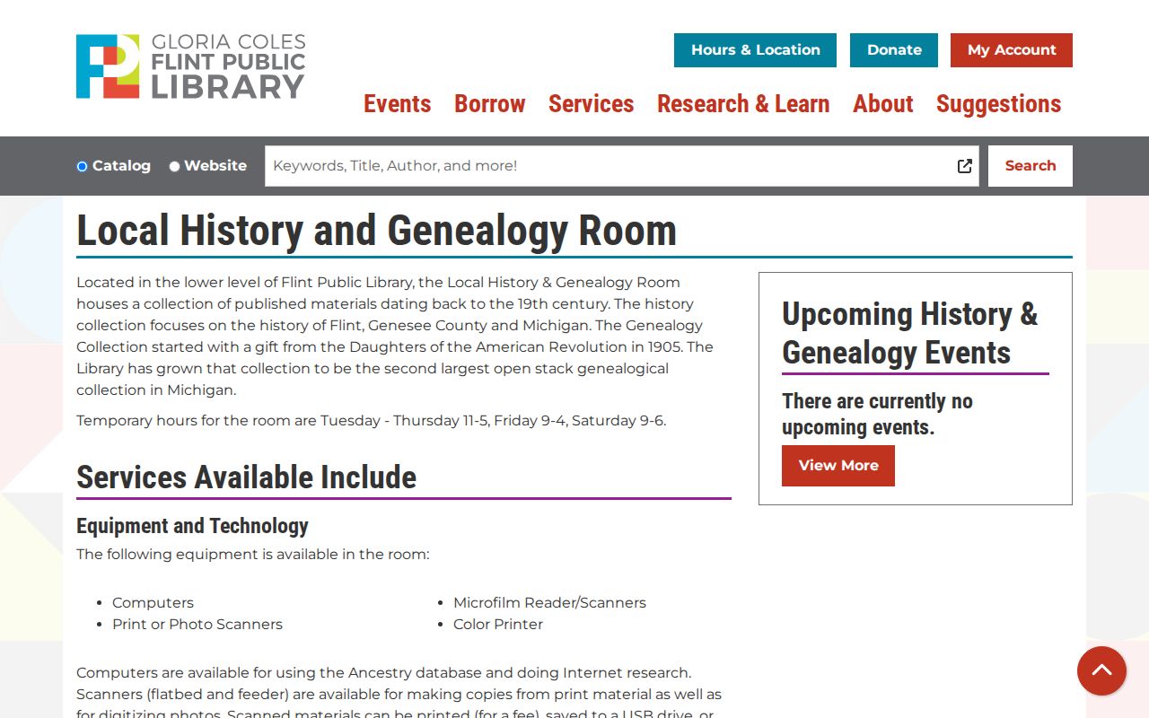 Genesee Township city directory research at the Flint Public Library Local History and Genealogy Room